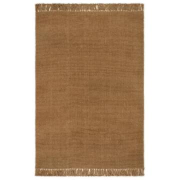 Jute Rug with Tassels 120x180 cm - Natural Home Decor