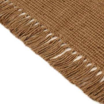 Jute Rug with Tassels 120x180 cm - Natural Home Decor