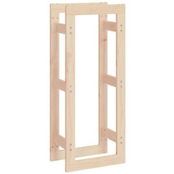 Solid Pine Firewood Rack | 41x25x100 cm | Hipo Market