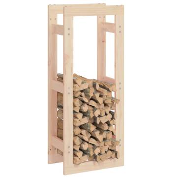 Solid Pine Firewood Rack | 41x25x100 cm | Hipo Market