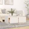 Elegant White Coffee Table - Solid Pine 80x50x35 cm