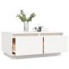 Elegant White Coffee Table - Solid Pine 80x50x35 cm