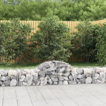 Arched Gabion Basket 200x50x40/60 cm - Galvanised Iron