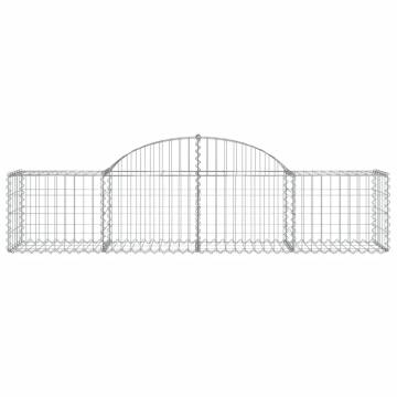 Arched Gabion Basket 200x50x40/60 cm - Galvanised Iron