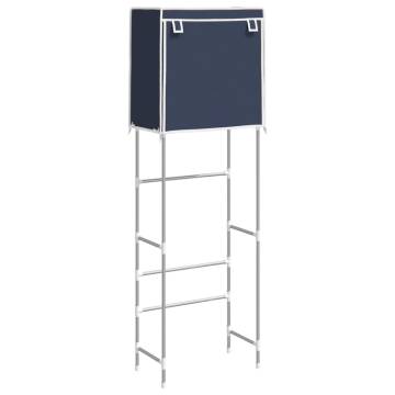 2-Tier Blue Storage Rack over Toilet - Space Saver Solution