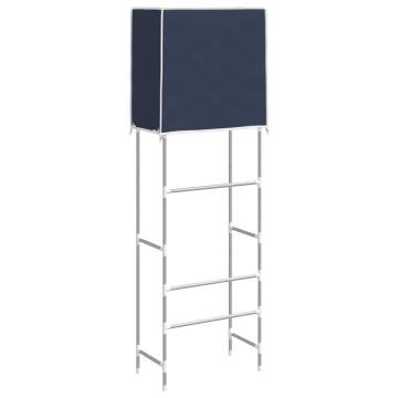 2-Tier Blue Storage Rack over Toilet - Space Saver Solution