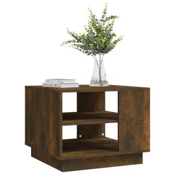 Modern Smoked Oak Coffee Table - 55x55 cm | HipoMarket