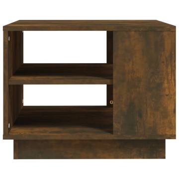 Modern Smoked Oak Coffee Table - 55x55 cm | HipoMarket