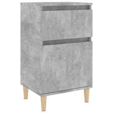 Concrete Grey Bedside Cabinet 40x35x70 cm - Stylish Storage