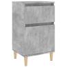 Concrete Grey Bedside Cabinet 40x35x70 cm - Stylish Storage