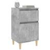 Concrete Grey Bedside Cabinet 40x35x70 cm - Stylish Storage