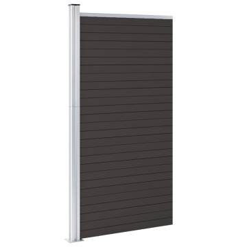 WPC Fence Panel 95x186 cm Black - Durable Garden Barrier