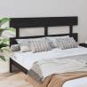 Bed Headboard Black 164x3x81 cm Solid Wood Pine Colour black Size 164 x 81 cm Quantity in Package 1 