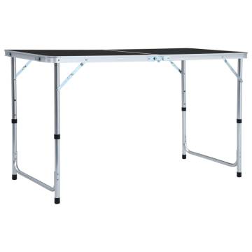 Foldable Camping Table Grey Aluminium 120x60 cm - HipoMarket