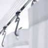 RIDDER Universal Corner Shower Curtain Rail - Chrome 52500