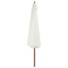 Outdoor Parasol with Wooden Pole 350 cm Sand White - HipoMarket