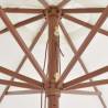 Outdoor Parasol with Wooden Pole 350 cm Sand White - HipoMarket