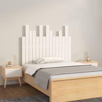 Elegant White Wall Headboard in Solid Pine - 95.5x3x80 cm