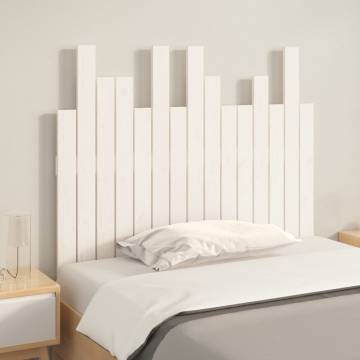 Elegant White Wall Headboard in Solid Pine - 95.5x3x80 cm