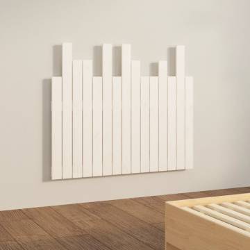 Elegant White Wall Headboard in Solid Pine - 95.5x3x80 cm