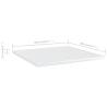 High Gloss White Bookshelf Boards - 8 pcs | Hipomarket