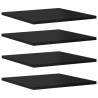 High Gloss Black Bookshelf Boards | 8 pcs 40x40 cm