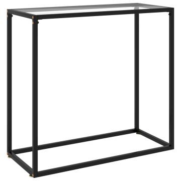 Modern Transparent Console Table - 80x35x75 cm Tempered Glass