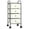 4-Drawer Mobile Storage Trolley White Plastic Colour white Quantity in Package 4 