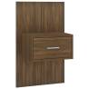 Wall-mounted Bedside Cabinet in Brown Oak | Hipomarket