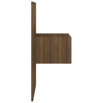 Wall-mounted Bedside Cabinet in Brown Oak | Hipomarket