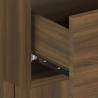 Wall-mounted Bedside Cabinet in Brown Oak | Hipomarket