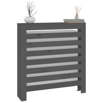 Grey Radiator Cover - Solid Wood Pine 79.5x19x84 cm