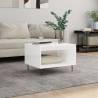 Elegant High Gloss White Coffee Table - 60x50x40 cm