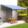 Replacement Awning Fabric Blue & White 5x3.5m - Durable & Stylish