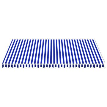 Replacement Awning Fabric Blue & White 5x3.5m - Durable & Stylish