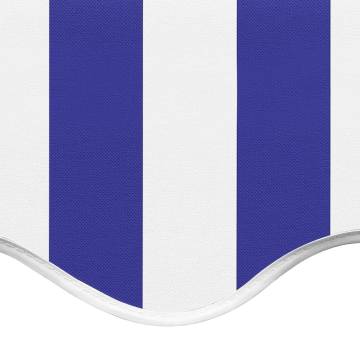 Replacement Awning Fabric Blue & White 5x3.5m - Durable & Stylish