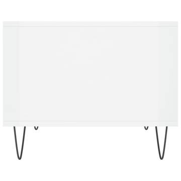 Elegant High Gloss White Coffee Table - 60x50x40 cm