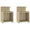 Stylish Sonoma Oak Bed Cabinets - 2 pcs | Hipomarket UK