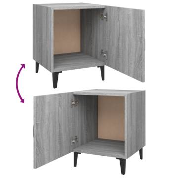 Bedside Cabinets 2 pcs Grey Sonoma - Stylish Storage Solution