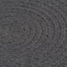 Handmade Dark Grey Cotton Placemats - 4 pcs Round 38 cm