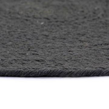 Handmade Dark Grey Cotton Placemats - 4 pcs Round 38 cm