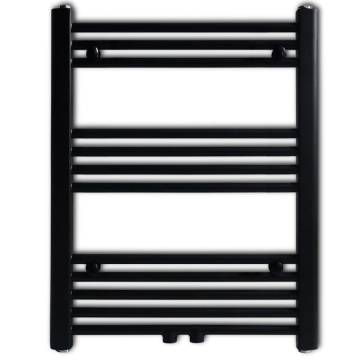 Bathroom Heating Towel Rail Radiator 600x764 mm Black