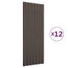 Roof Panels 12 pcs Brown Steel 100x36 cm - Durable & Versatile