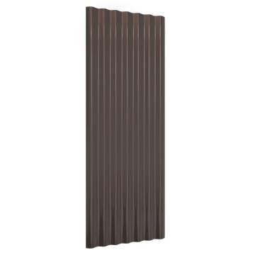 Roof Panels 12 pcs Brown Steel 100x36 cm - Durable & Versatile