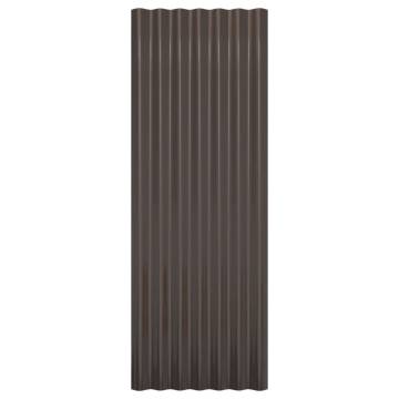 Roof Panels 12 pcs Brown Steel 100x36 cm - Durable & Versatile