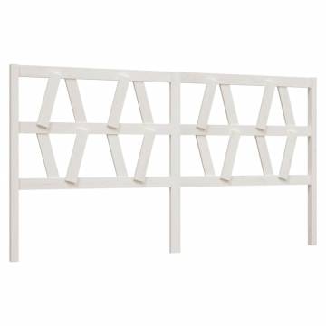 Stylish White Bed Headboard - Solid Pine Wood | Hipomarket