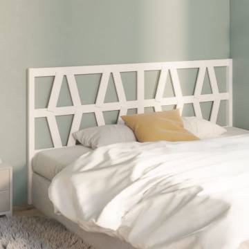 Stylish White Bed Headboard - Solid Pine Wood | Hipomarket