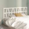 Stylish White Bed Headboard - Solid Pine Wood | Hipomarket