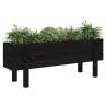 Garden Raised Bed Black - Solid Pine 101x30x38 cm