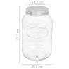 Beverage Dispenser 8050 ml Glass - Perfect for Cocktails & Lemonade